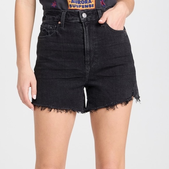 Paige Women’s Dani Cut Off Shorts Black Size 24 - Picture 8 of 12